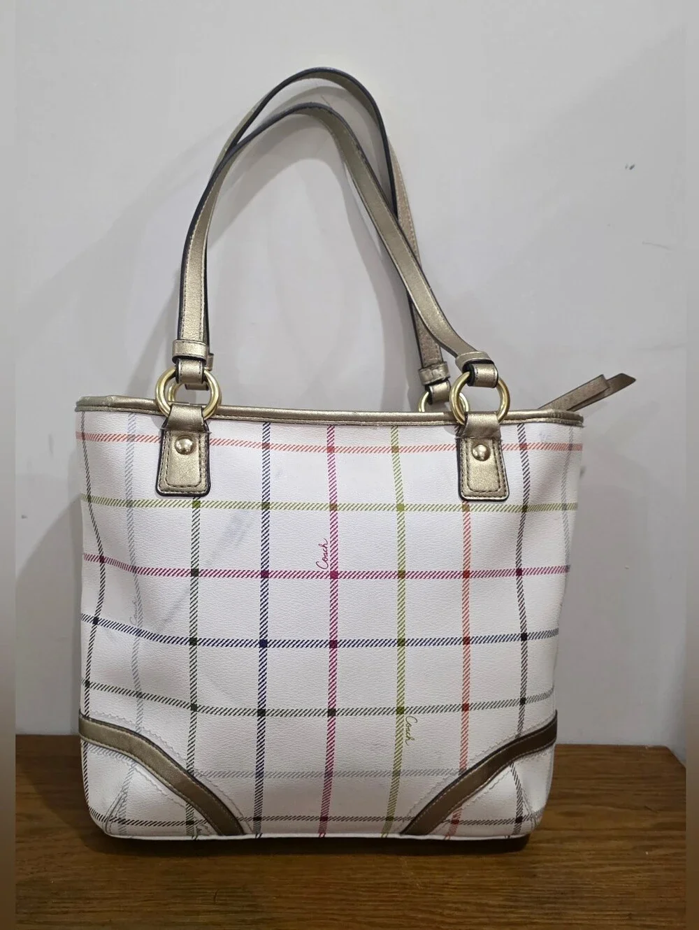 Coach signature coated